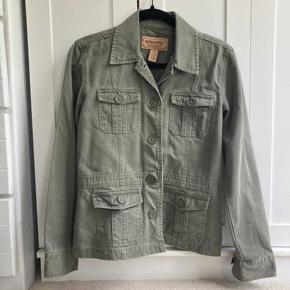 Army green Aeropostale fatigue safari jacket
